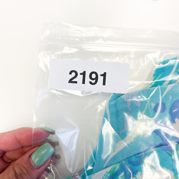 Lilly Pulitzer XXS/XS 100% Silk Wrap Draped Blouse Blue Sleeveless - Picture 11 of 11